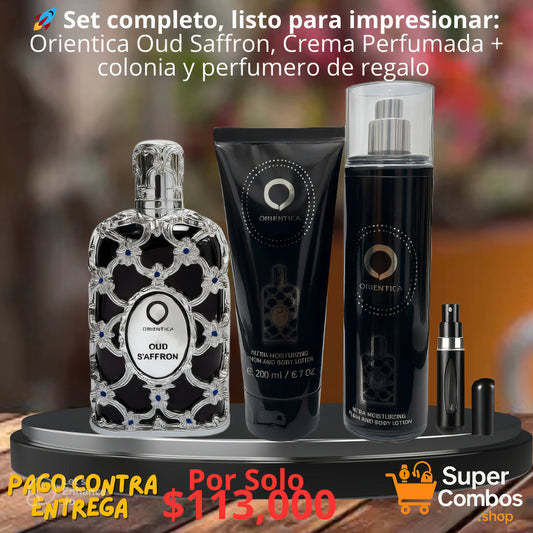 ✨ Set Orientica Oud Saffron – Edición Completa ✨ Calidad 1.1