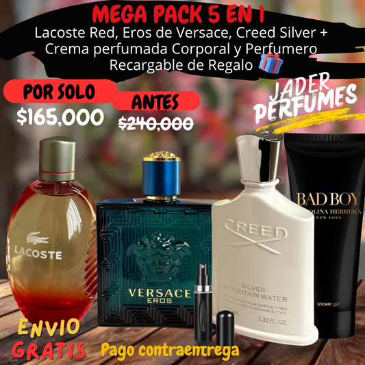 🖤 MEGA PACK 5 EN 1 – Perfumes de Lujo Calidad 1.1 a Precio Increíble